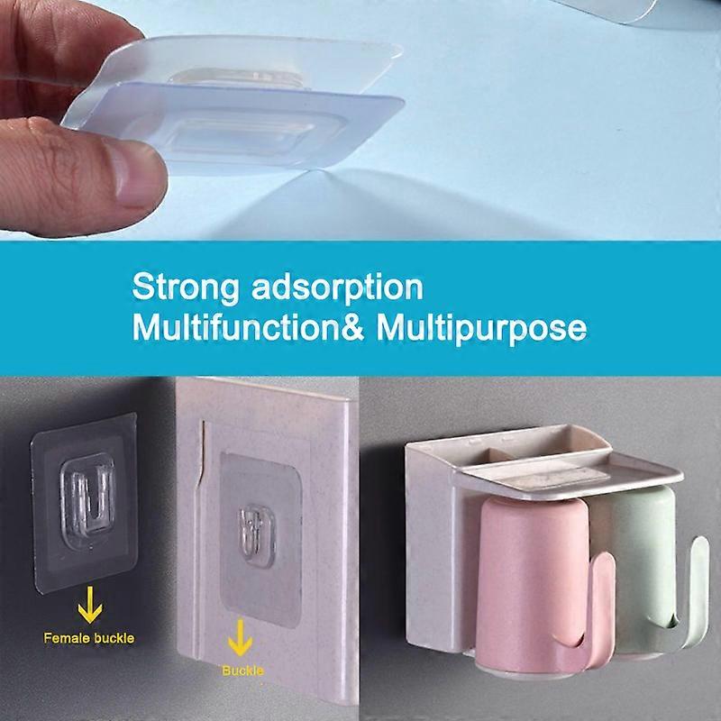 Double-sided Adhesive Wall Hooks Transparent and Waterproof Stickers Home Supplies