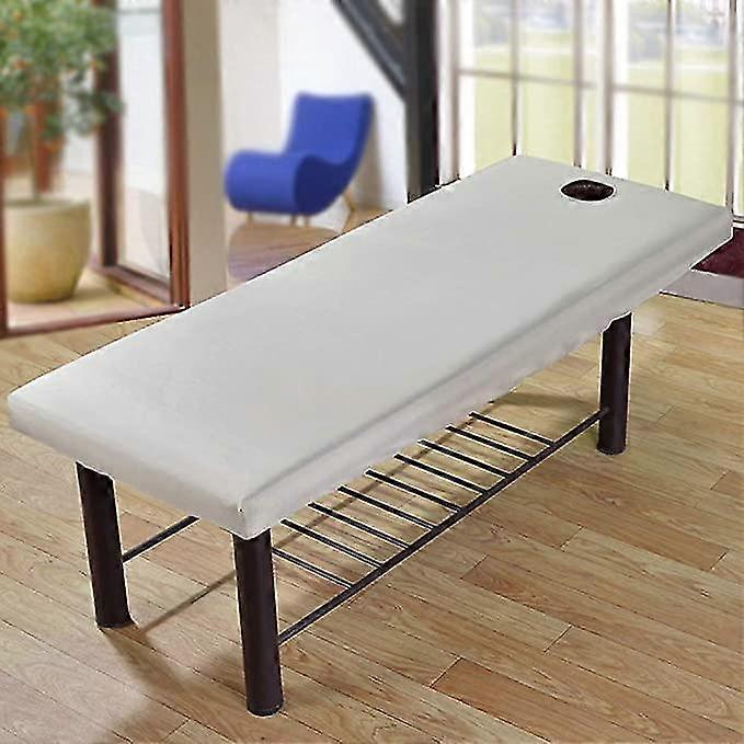 Massage Bed Sheet, Massage Spa Couch Forepart Hole Polyester Elastic All-round Wrap Soft Comfortable Massage Elastic Edge Solid Couch Elastic Edge Sol