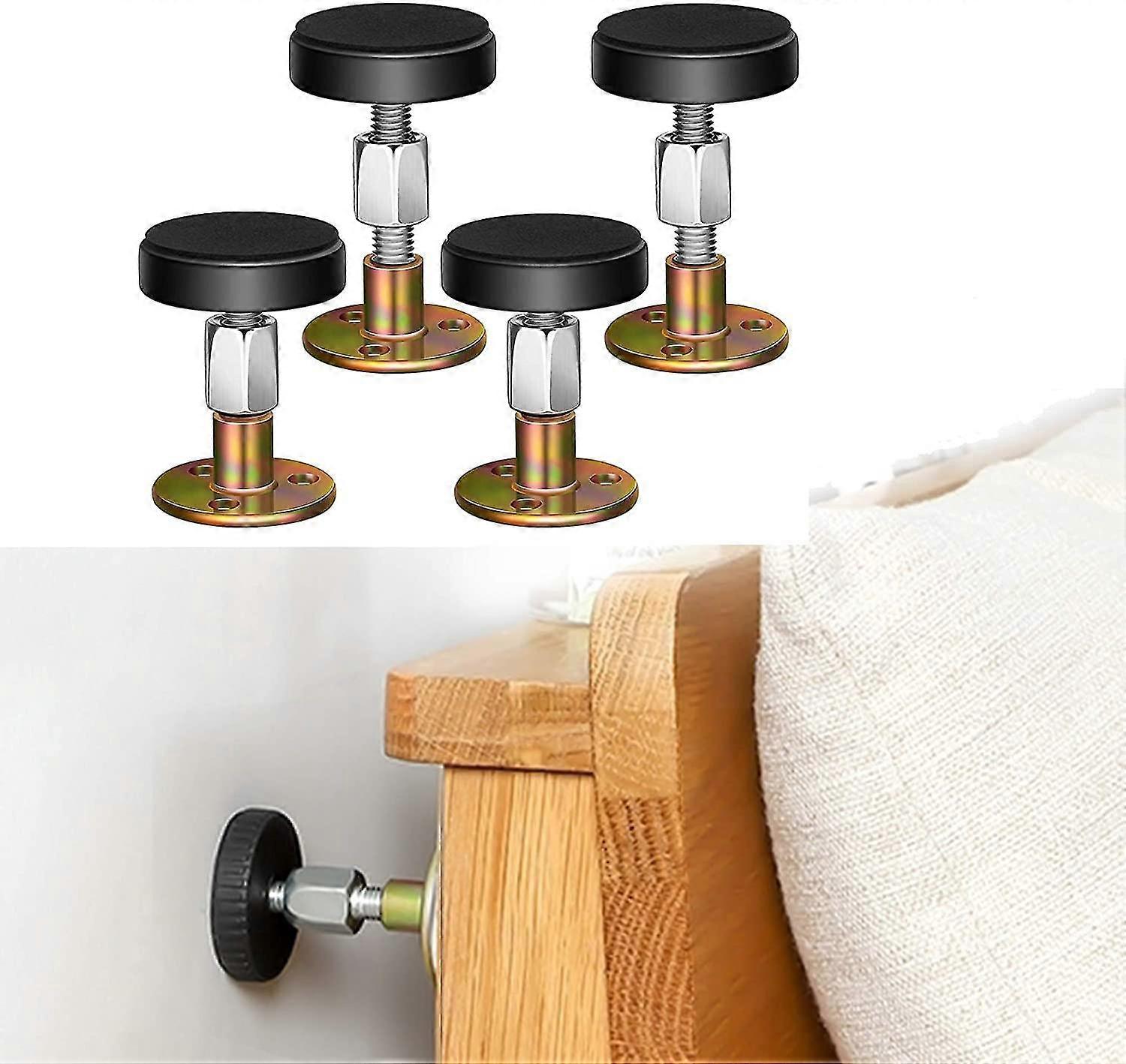 Adjustable Threaded Bed Frame Anti-shake Tool, Headboard Stoppers, Bedside Anti Shake Tool For Beds Cabinets Sofas, 4pcs(27-114mm)