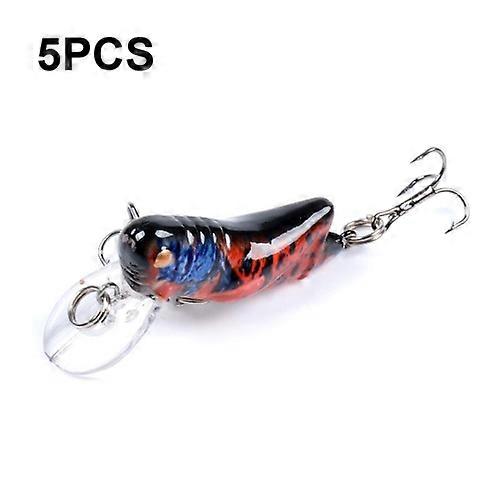 5 PCS LB119 Insect Grasshopper Bionic Bait Painted Plastic Hard Bait