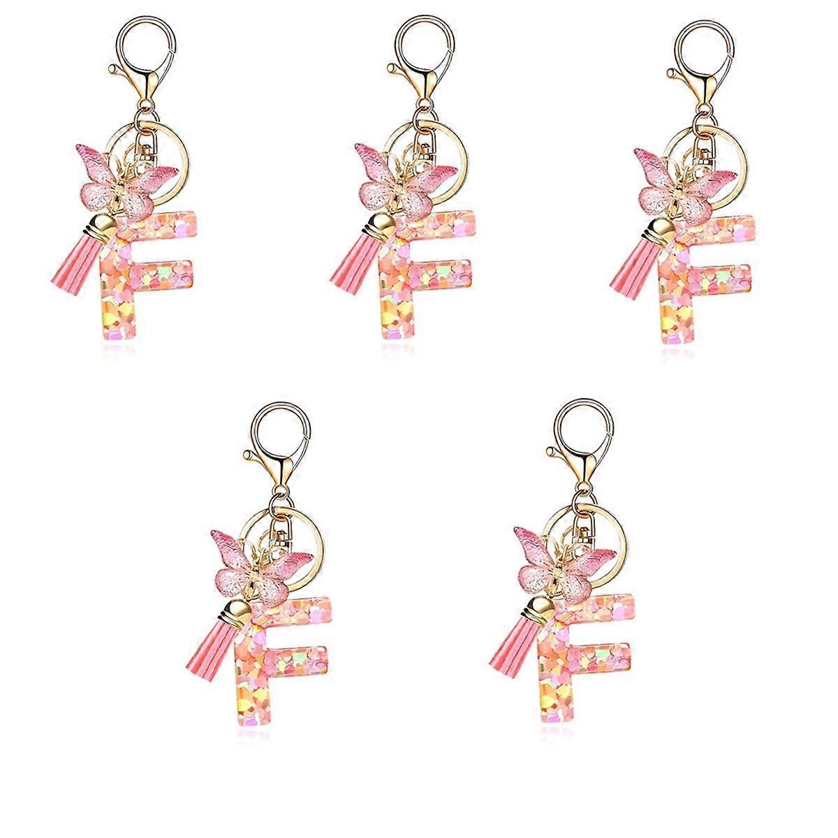 F-tyypin muoti vaaleanpunainen kirjain Key Crystal Epoxy naisten riipus