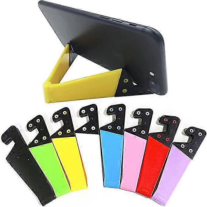 Portable Cell Phone Stand For Desk 8 Pack, Foldable Pocket Travel Mobile Phone Holder, Upgrade Universal V Smartphone Kickstand Mount Compatible