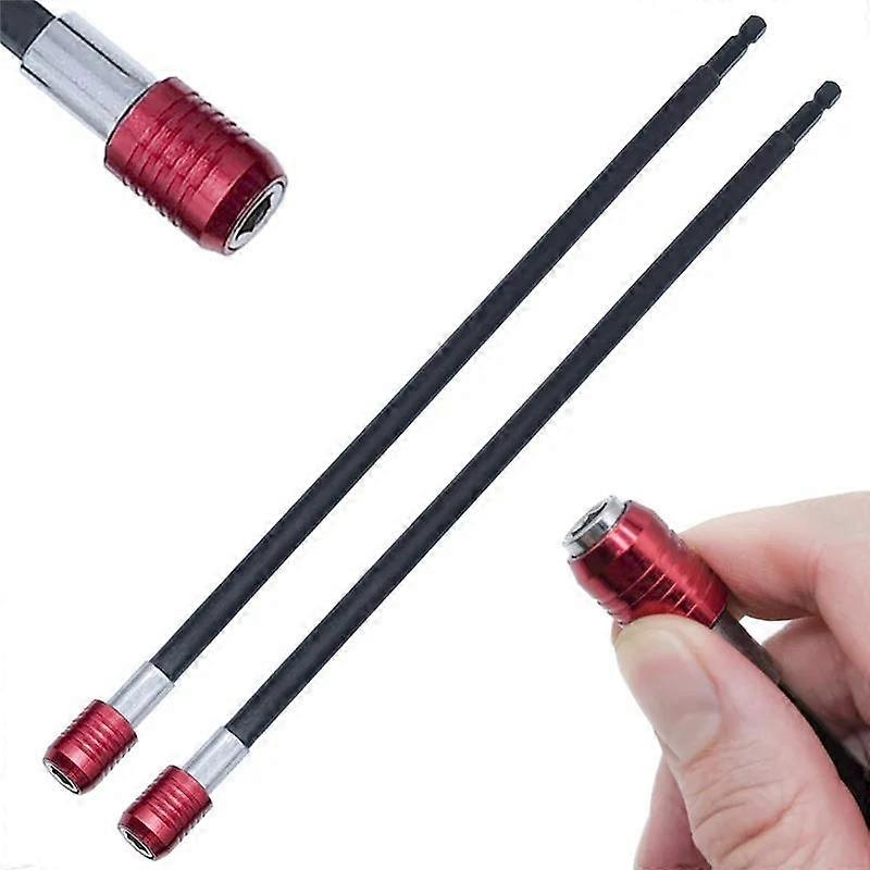 2Pcs Drill Bit Extension Set 12Inch Magnetic Screwdriver Bit Holder 1/4Inch Hex Quick Change Bit Holder Socket Adapter