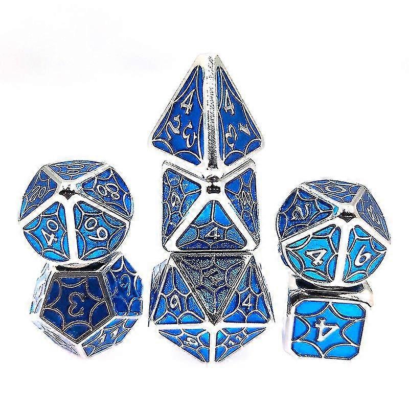 7pcs/set Metal Polyhedral Dice For Dungeons & Dragons Table Game Toy