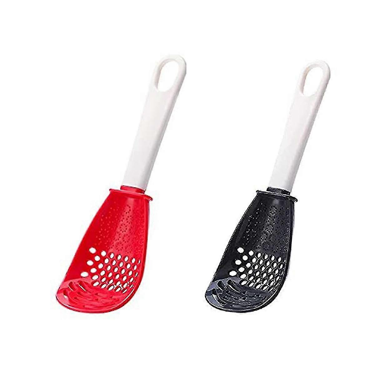 Multifunctional Cooking Spoon Kitchen Tool Filter Spoon (red Black)