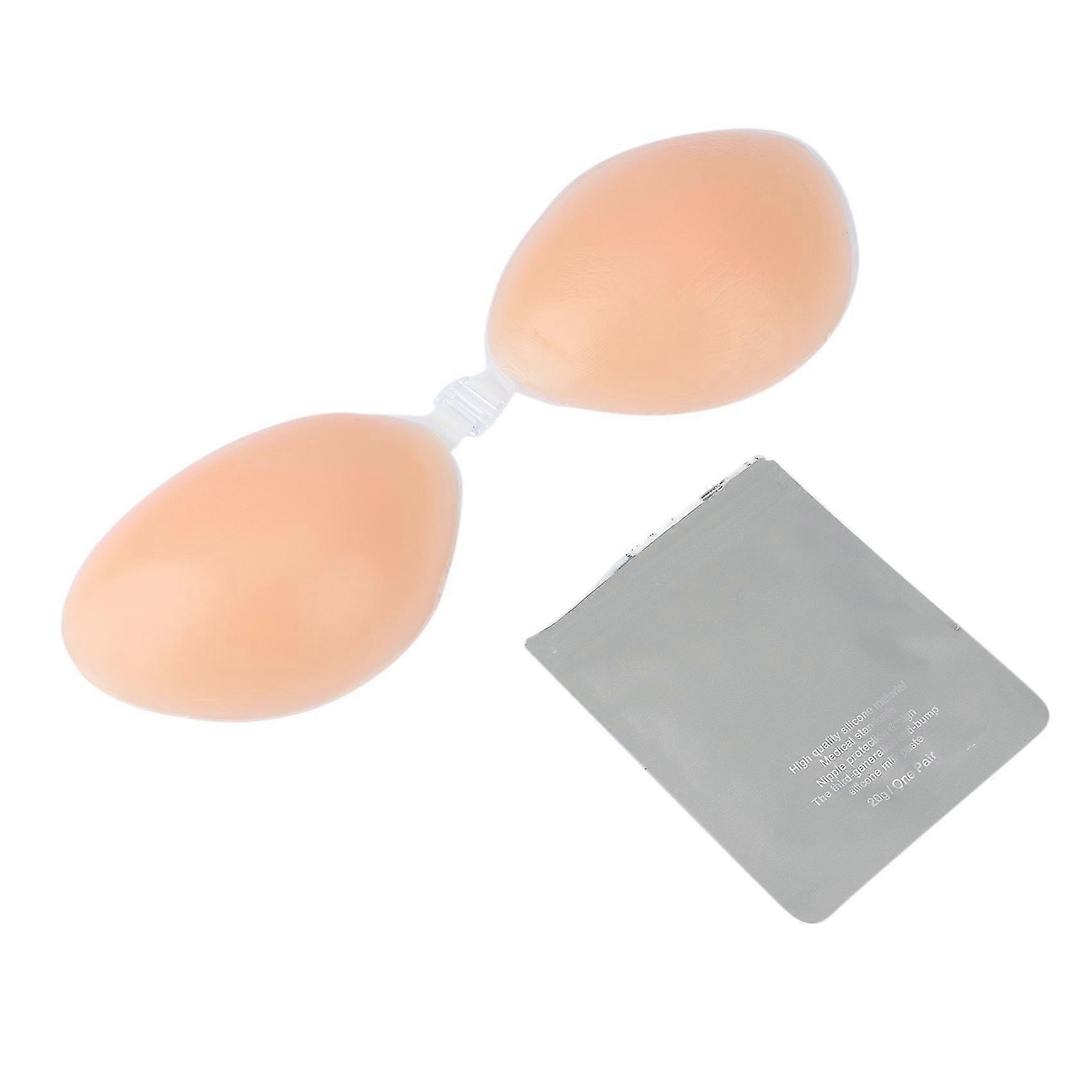 Strapless Invisible+nipple Up Reusable Silicone Bra Backless Viscous A
