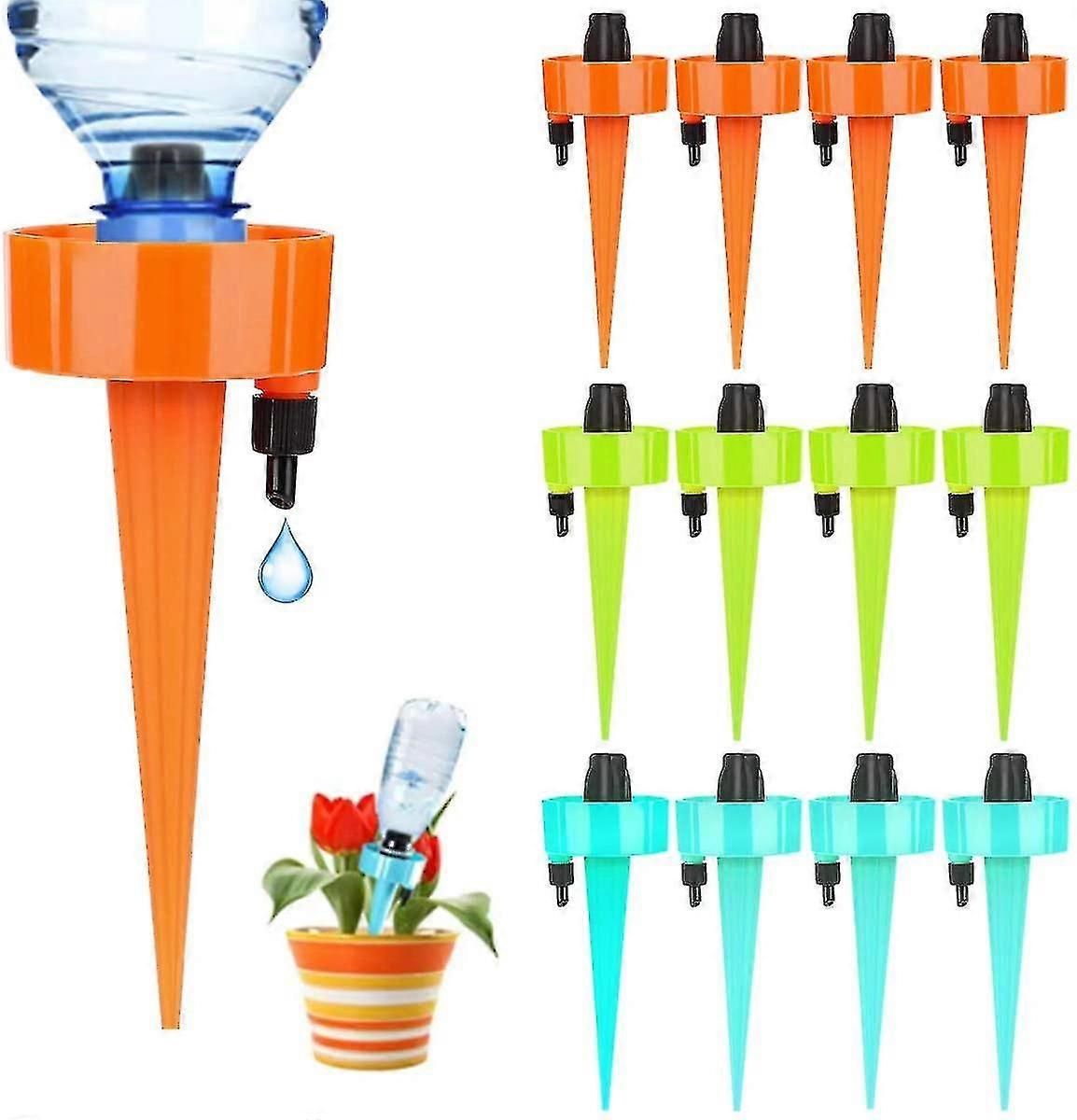 12pcs Plant Watering Devices,self Watering Spikes,plant Waterer With Water Control Valve