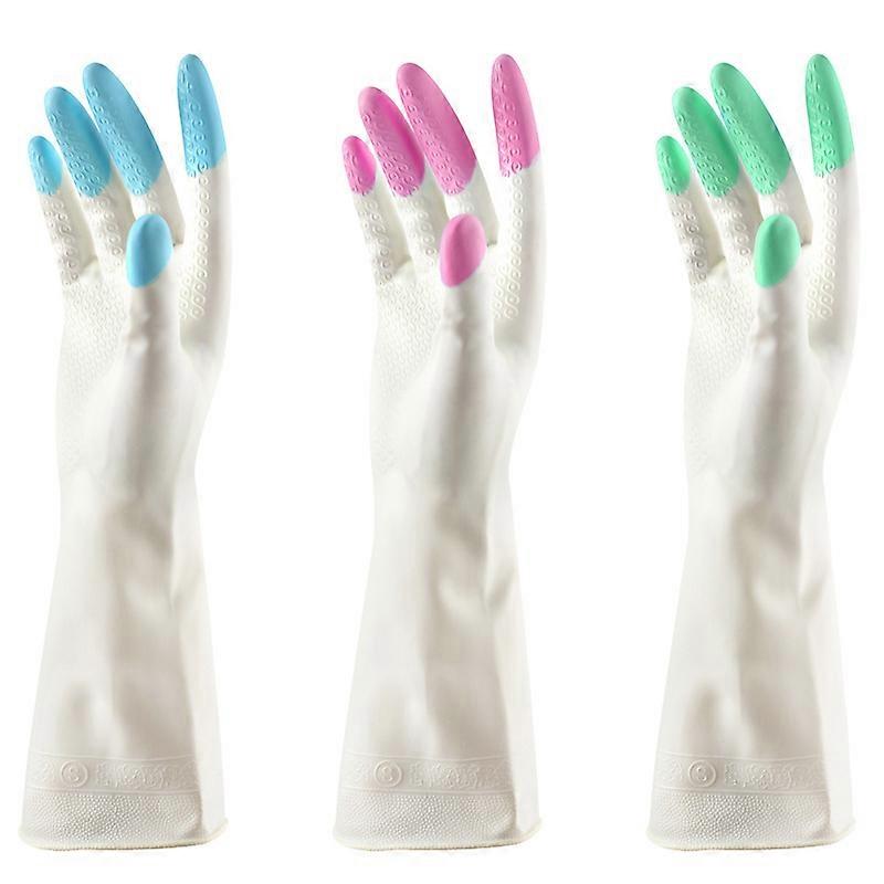Pair Kitchen Rubber Cleaning Gloves