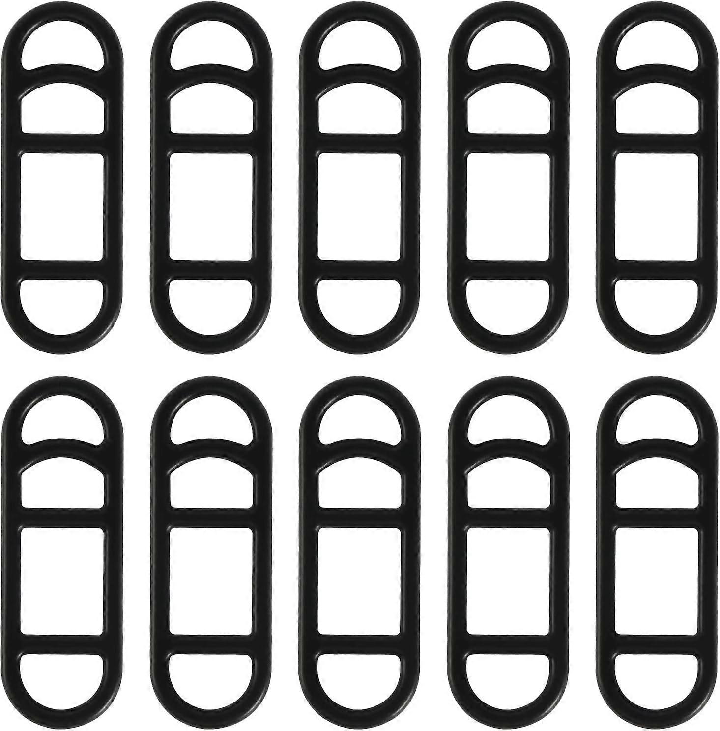 10 Pack Bicycle Silicone Bands, Stretch Rubber Rings, Flashlight Holder, Silicone Fixing Band, Handlebar Mount for LED Flashlight, Black