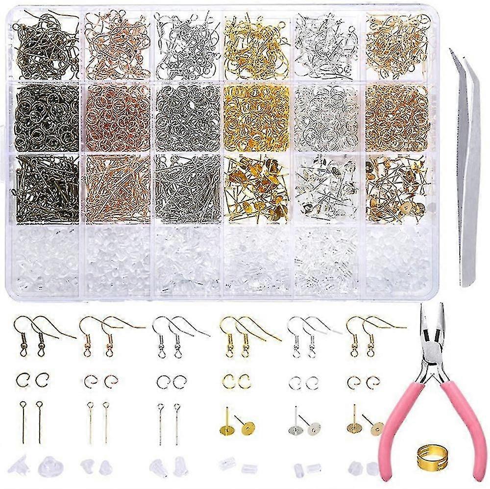 Earring Jewelry Making Kit Earring Hook Jumper Pliers Tweezers Pulling