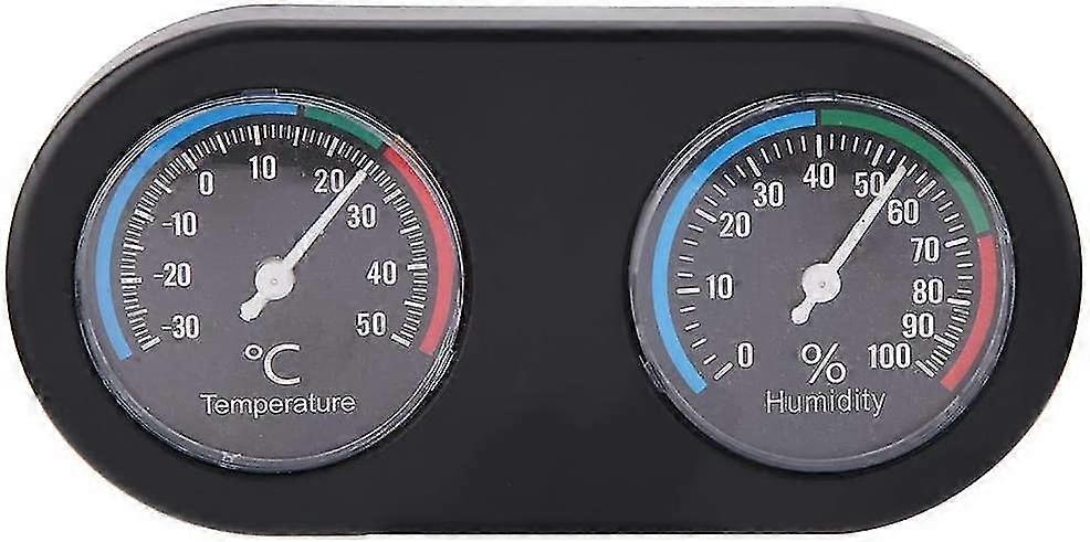 mini analog temperature hygrometer round for reptile tank