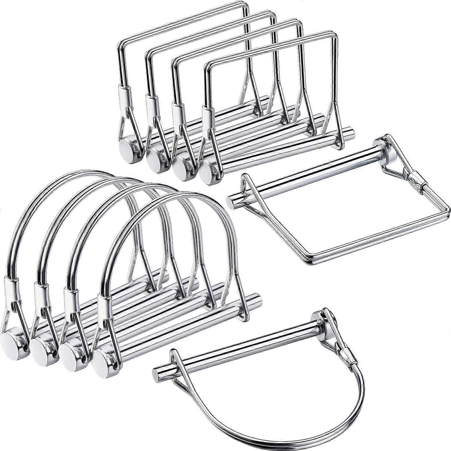 10 Pieces Shaft Locking Pin Safety Coupler Pin 1/4 Inch Diameter in 2 Shapes of Square and Arch (Si