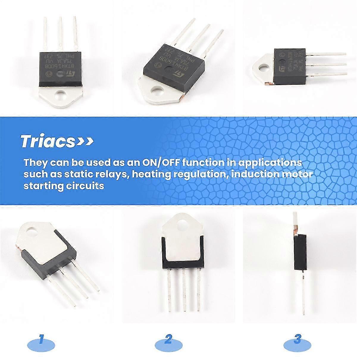 5X BTA41-600B THREE Pole Triac SCR Bidirectional Controlled Silicon TO 5X BTA41-600B THREE Pole Triac SCR Bidirectional Controlled Silicon TO