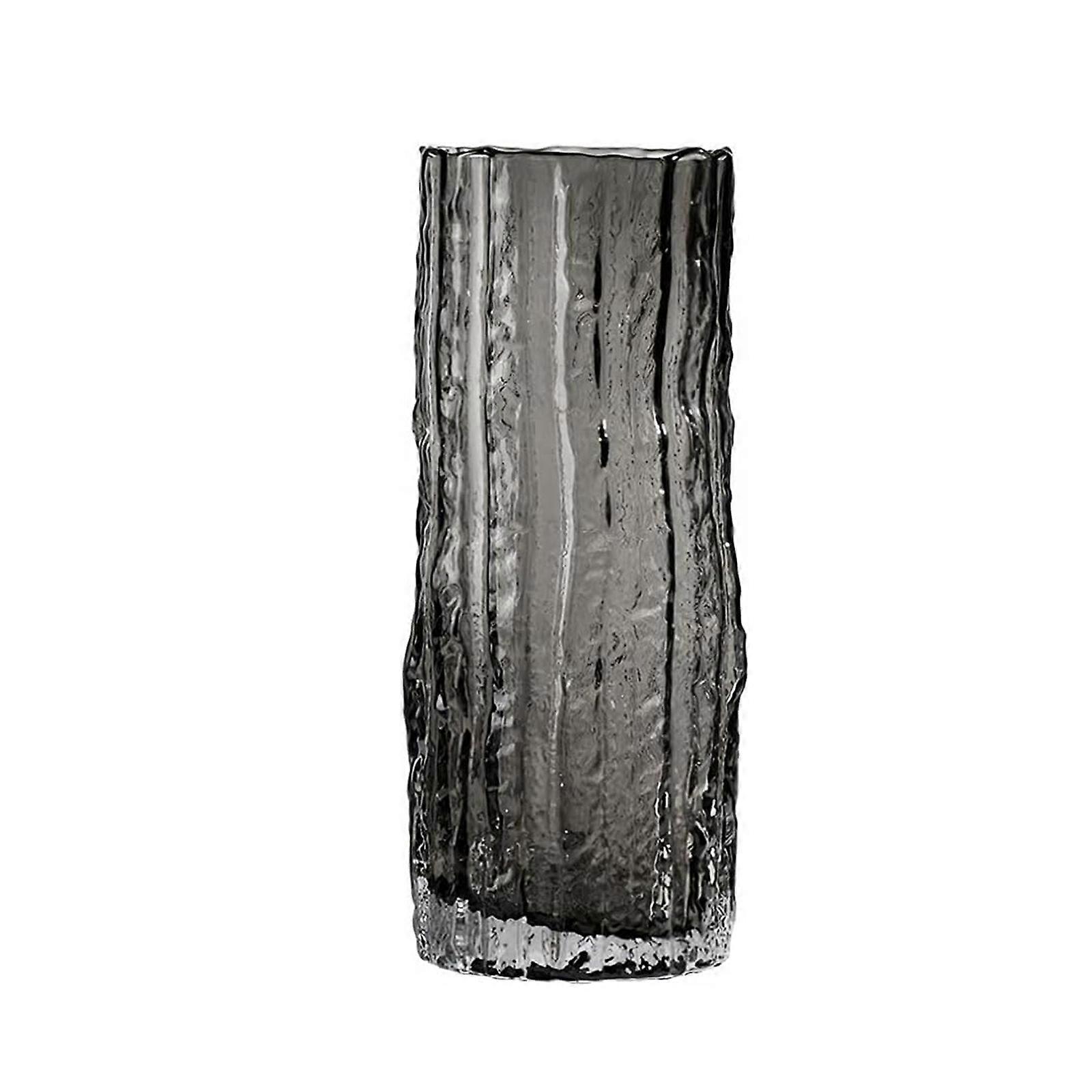 Glass Vase with Tree Pattern, 25cm High, Ideal for Water Plants