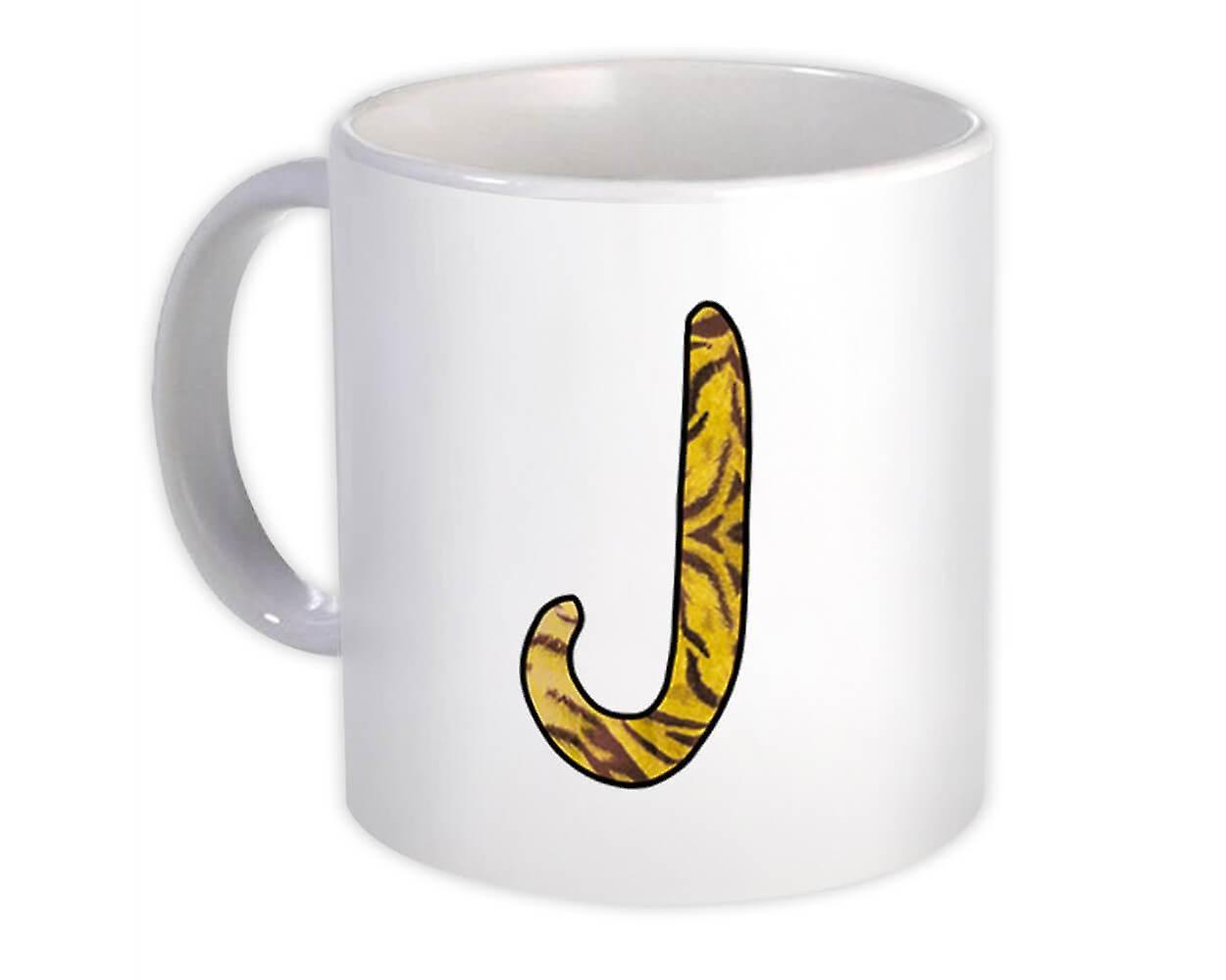 Geschenk Mok: Monogram Letter J Tiger