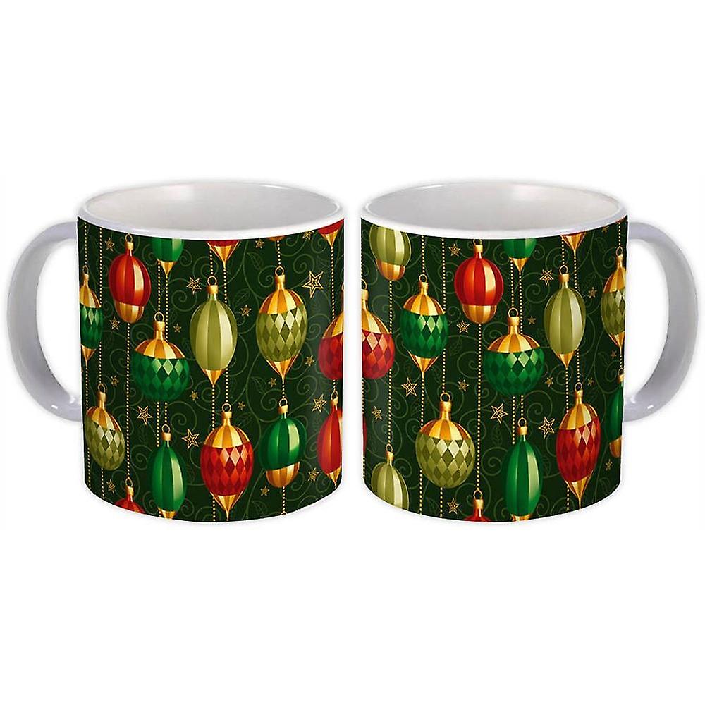 Gift Mug: Oval Christmas Balls Tree