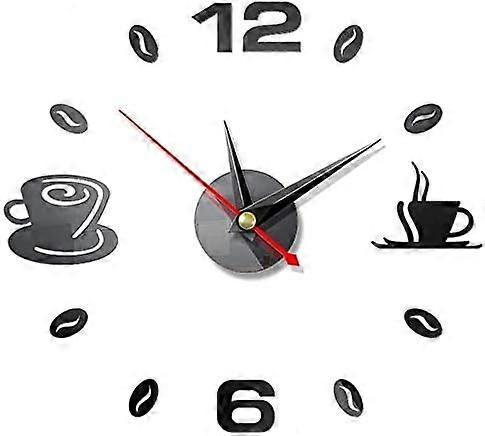 Modern Metal Wall Clock - DIY Large Frameless 3D Mirror Sticker Silent Pendulum