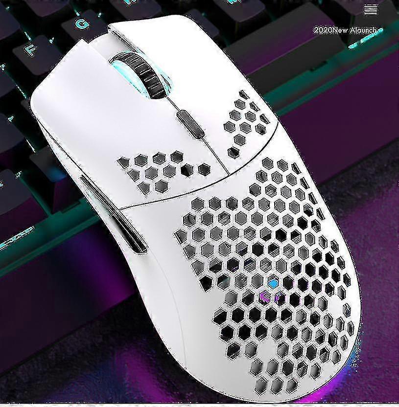 Mouse da gioco wireless, mouse per computer con guscio a nido d'ape, ergonomico