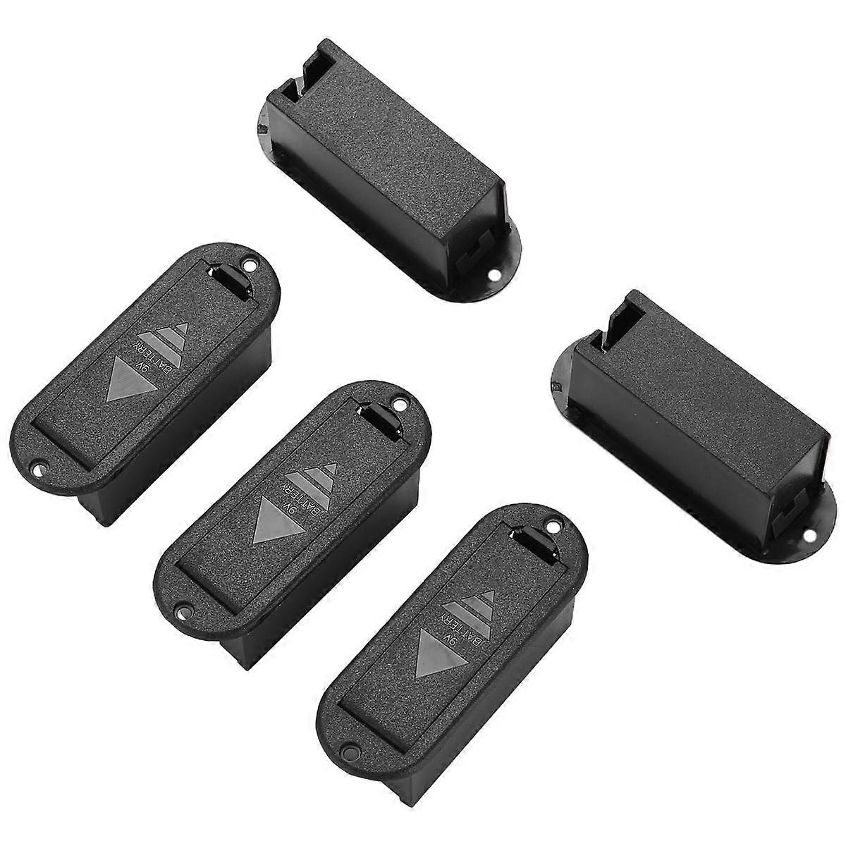 5 st 9V batterihållare lock för aktiv gitarrbaspickup