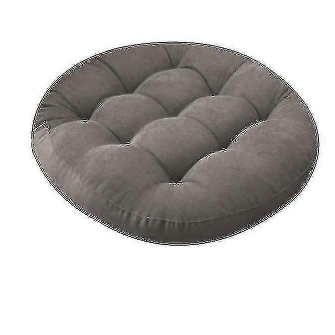 Korean Fabric Dining Chair Cushion, Solid Color Round Thickened Tatami Cushion