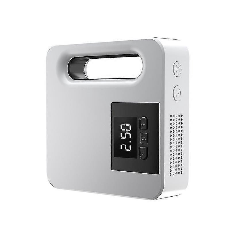 12V Portable Tire Inflator Air Compressor Pump with Digital Display and LED Light - White
