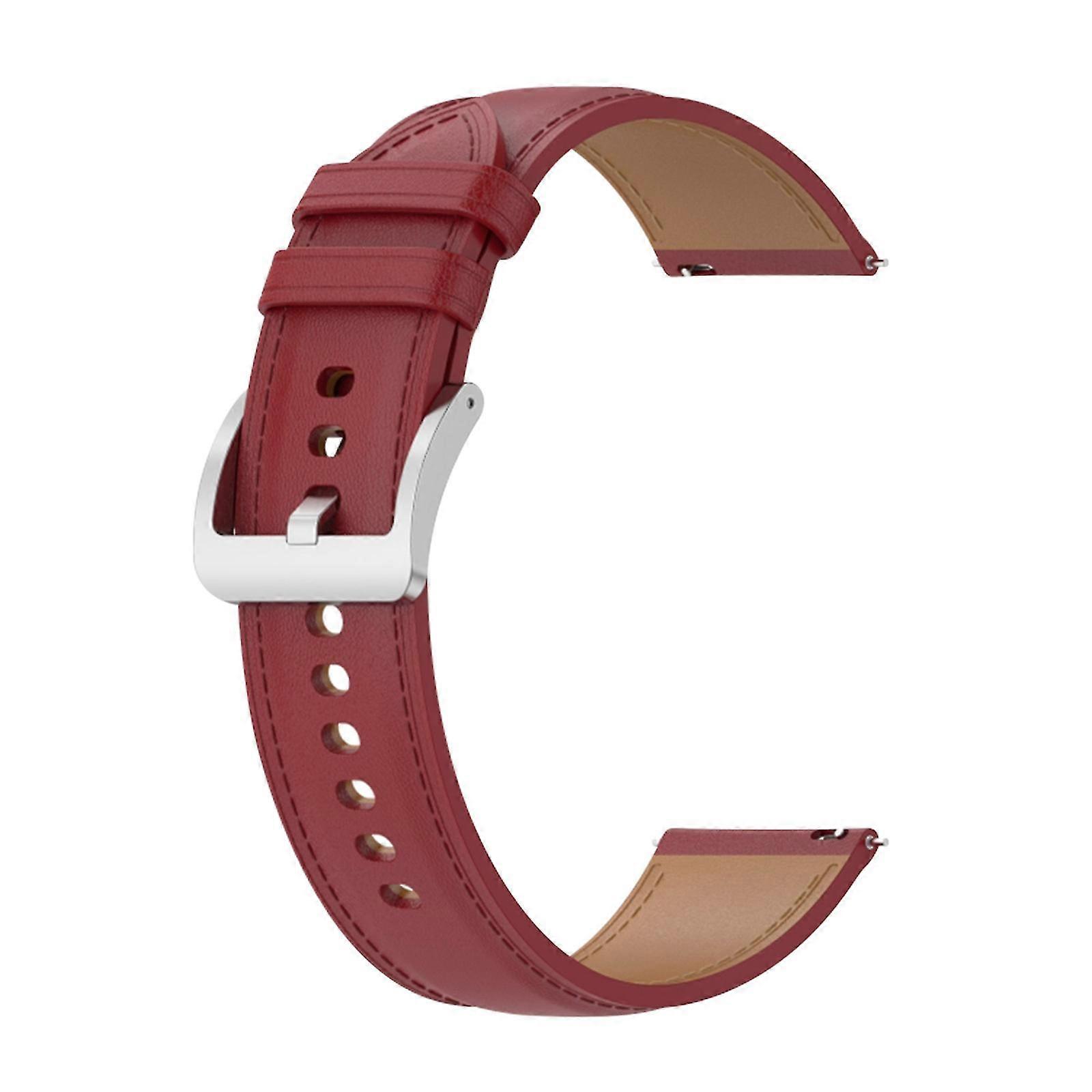Leather strap for Galaxy Watch / Huawei Watch Red