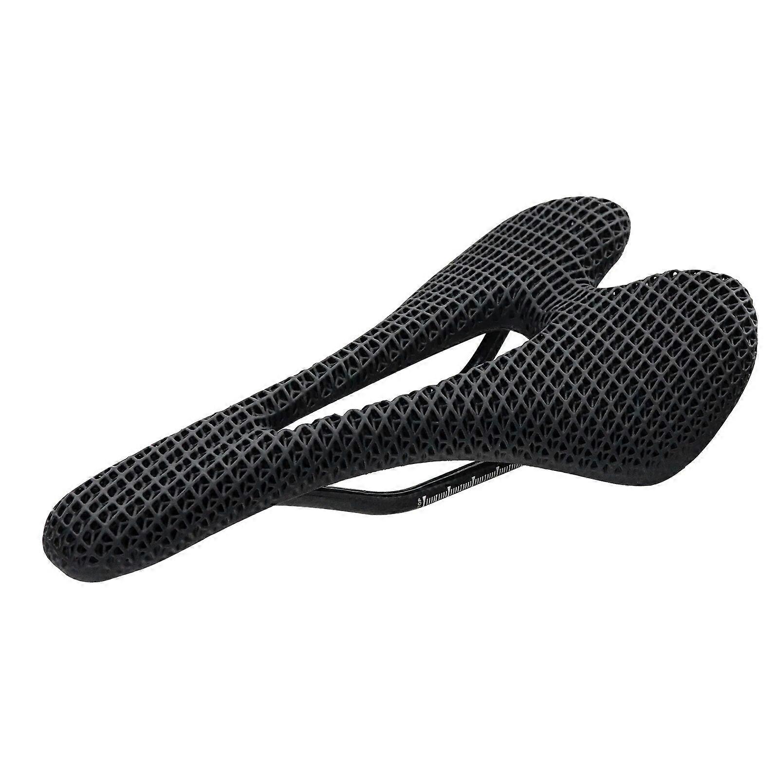 BuyWeek Siège de vélo, Selle de vélo en Cuir de Fibre de Carbone Coussin de siège de vélo Creux 155 mm Large pour vélo de Route de Montagne(Le Noir