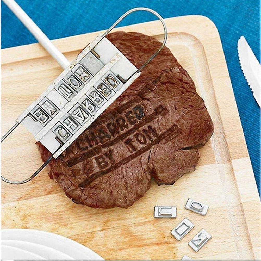 BBQ Branding Iron Set with 55 Letters Barbecue Steak Names Tool for Grilling