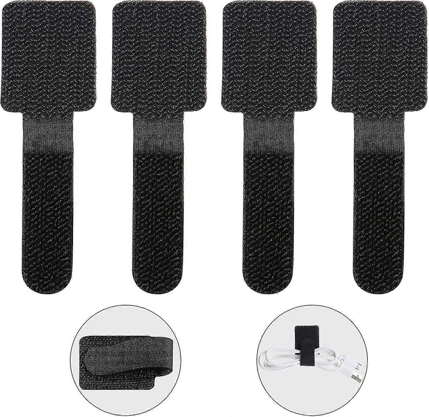 Reusable Cable Ties, 30 Pcs Qucyycable Straps, Adjustable Straps Hook And Loop