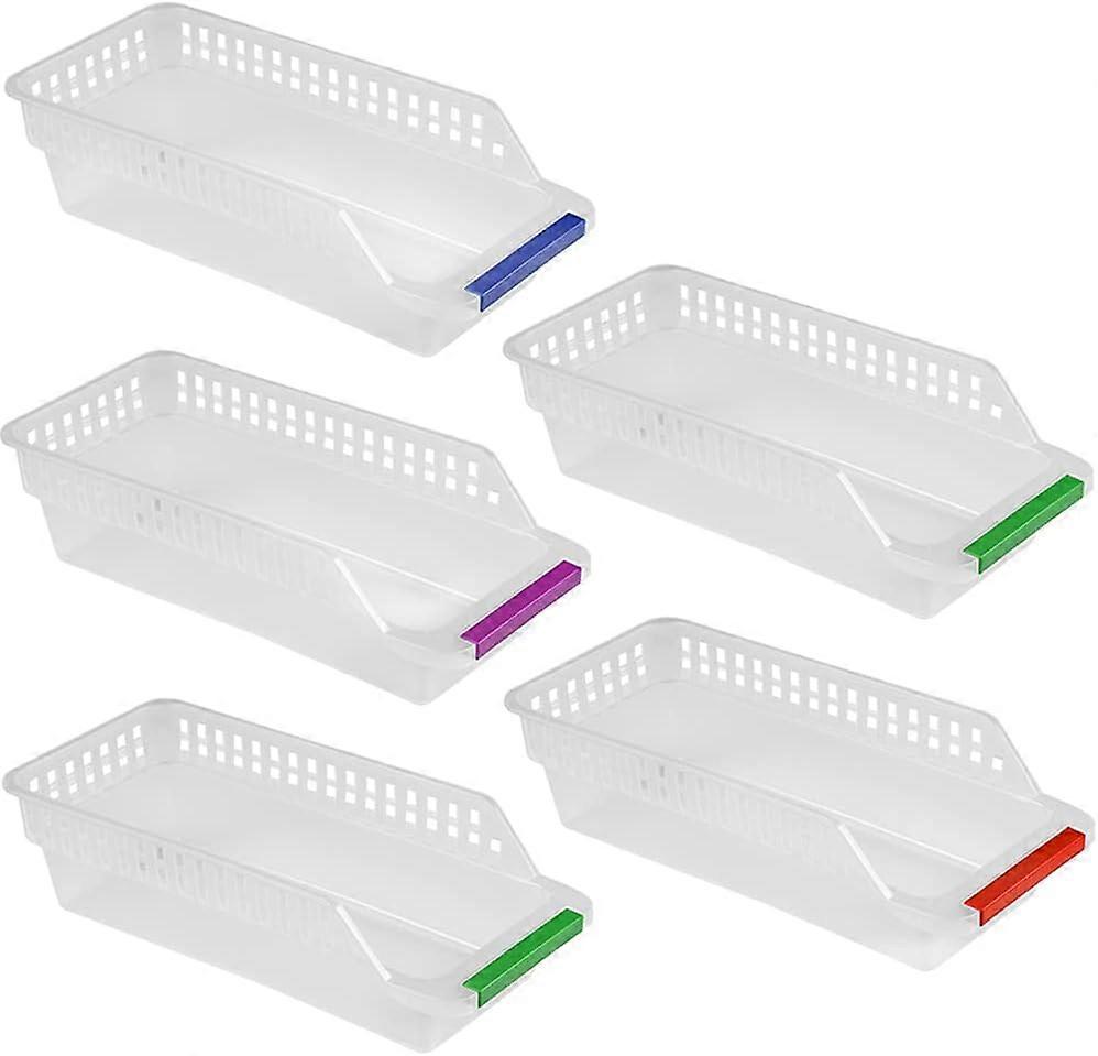 Fridge Storage, Fridge Storage, Stackable Fridge Basket, Plastic Storage Basket for Home Kitchen Collection (5 Pack)