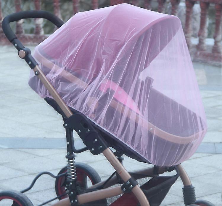 Summer Mosquito Net Baby Stroller Pushchair Mosquito Insect Shield Net Safe Infants Protectionpink