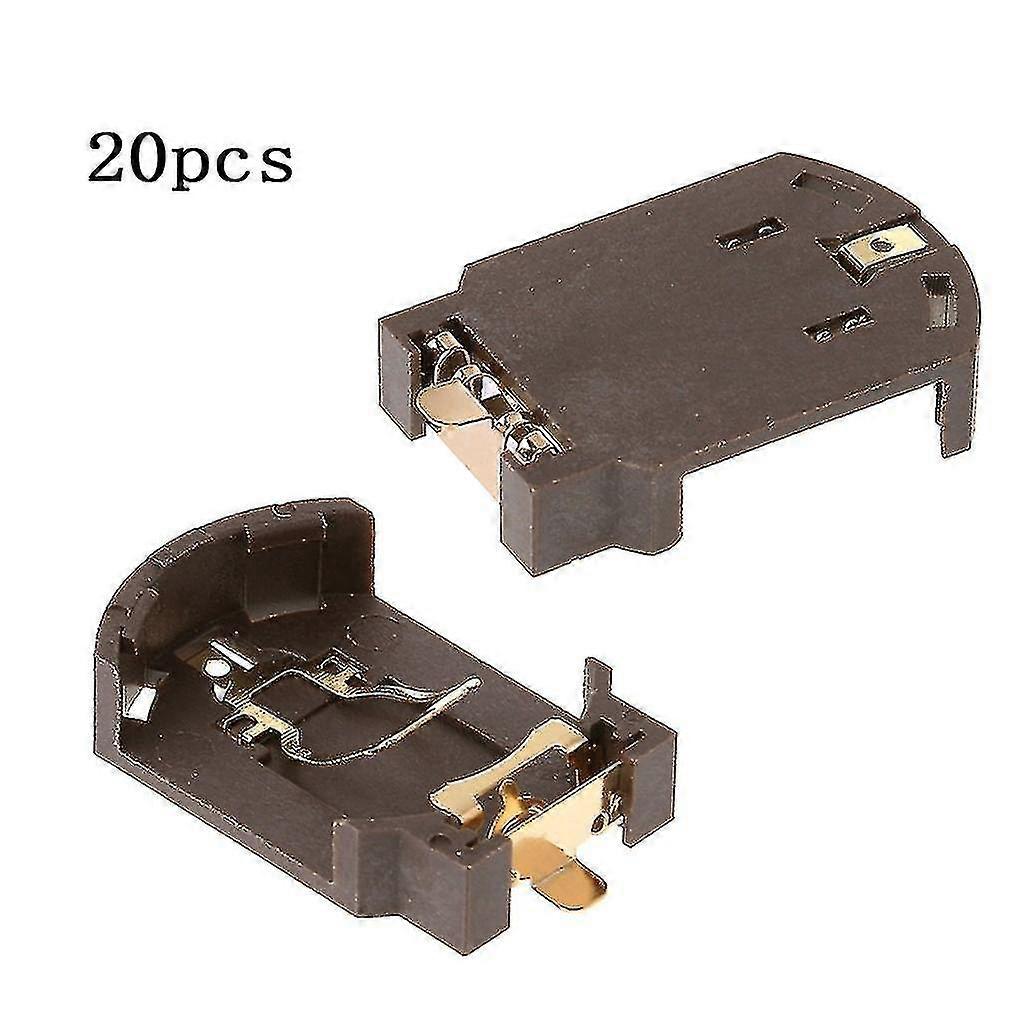 20x Cr2032 Plastic Button Cell Battery Base Holder Cell Button Socket Compatible With Smd