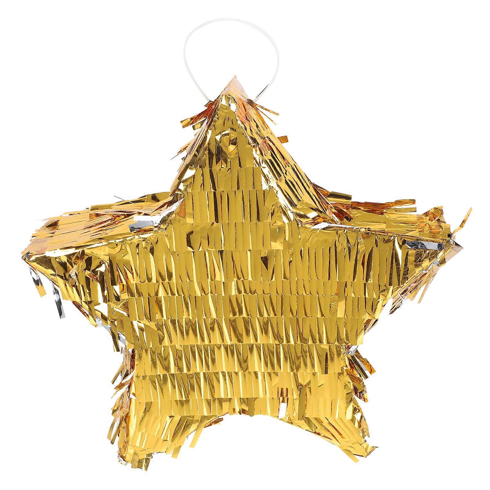 1Pc Star Pinata χρυσό φύλλο αλουμινίου Star Pinata παιδιά κόμμα γενεθλίων προμήθειες παιχνίδι στήριγμα