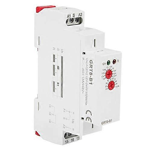 Time Delay Relay - GRT8-B1 AC/DC12-240V Multifunction,Mini-M1 DIN Rail Mount 10 Functions LED Indicators