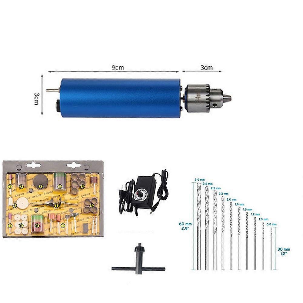 Adjustable Electric Hand Drill DC3V-12V Motor PCB Press Drilling Compact Set 0.3-4mm JT0 Chucks DIY Woodworking Tools Portable