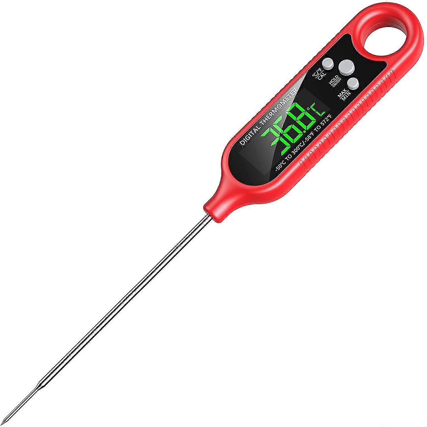 Kitchen Thermometer, 3s Instant Read Waterproof Cooking Thermometer With Long Probe