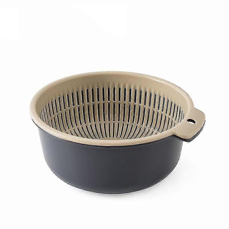 2pcs/set Plastic Fruit Vegetable Basket Double Drain Multi-functional Storage