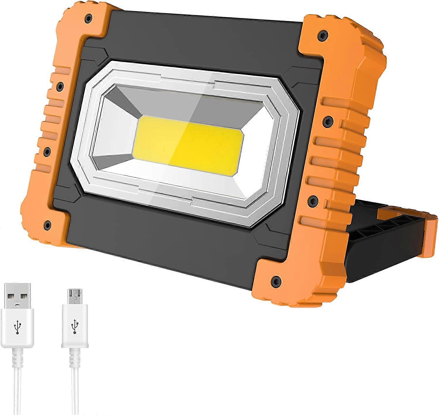 LED work light, LED construction spotlight rechargeable battery spotlight