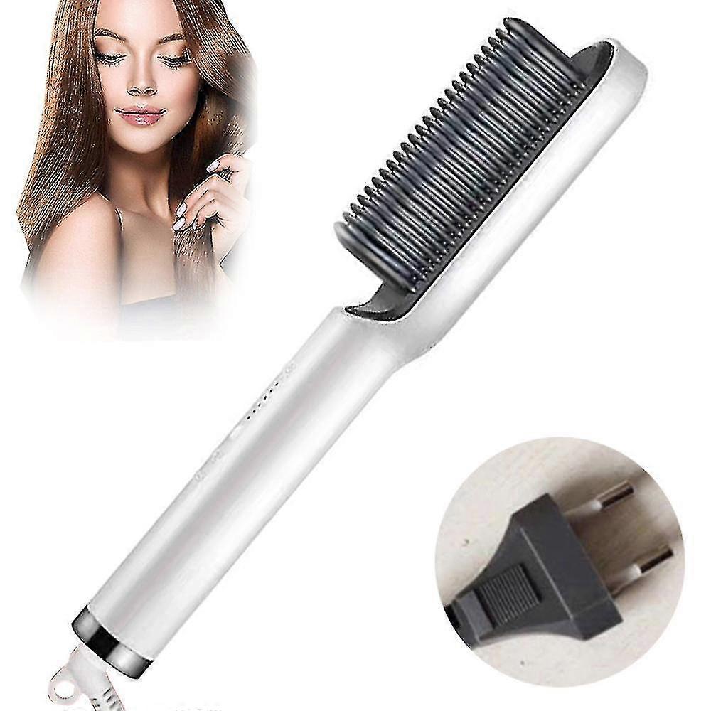 Peigne à lisser ionique - Brosse à lisser les cheveux et fer à repasser pour une chaleur uniforme, des réglages de température et un écran LED