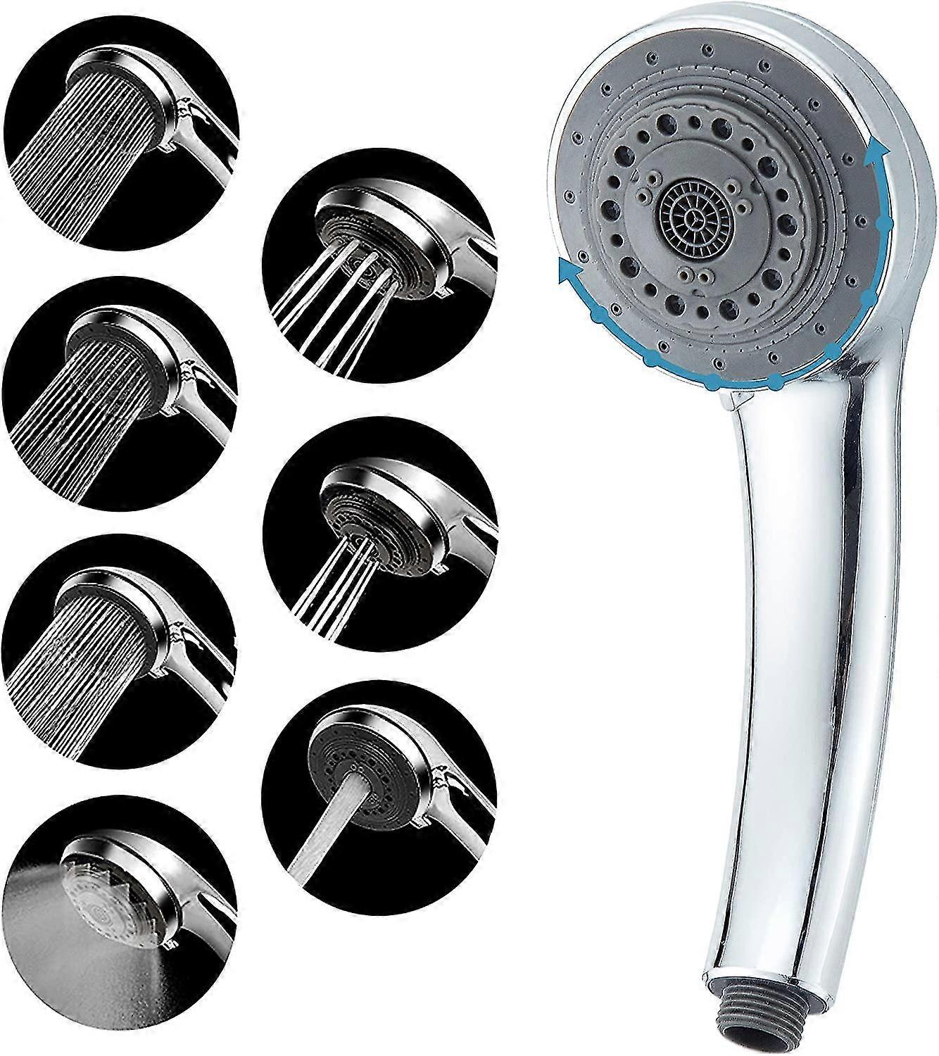 Shower Head,7 Mode Settings High Pressure Shower Head,universal Adjustable Hand