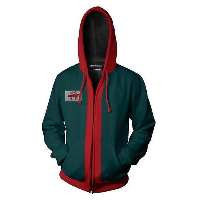 Spider Miles Morales Jacket Cosplay Costumes for Adult Hooded Hoodies Coat Pants Plus Size 3D Sweatshirts