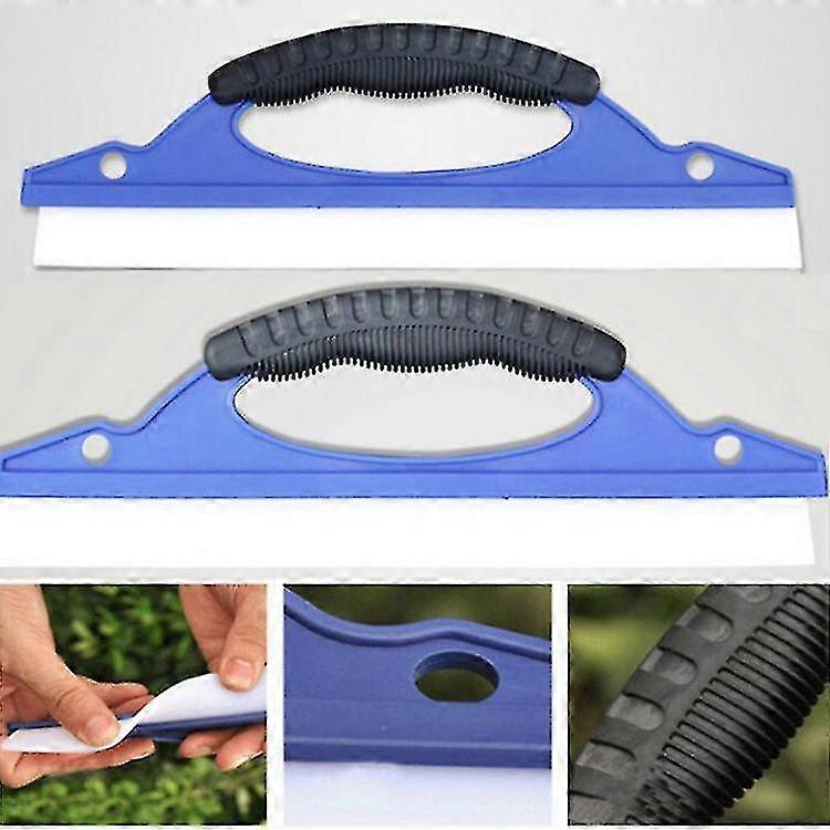 Shower Squeegee, Doors Cars Windows Glass Squeegee Cleaner Silicone Bathroom Wiper Ergonomic Handle Household Cleaning Tool(2pcs)