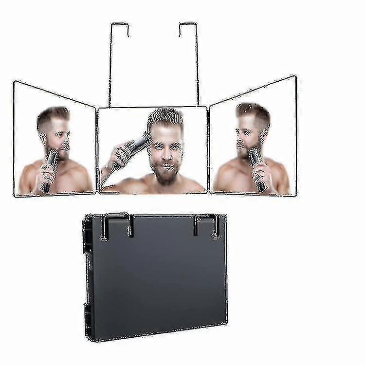 Retractable Hanging Three-sided Folding Vanity Mirror(,)