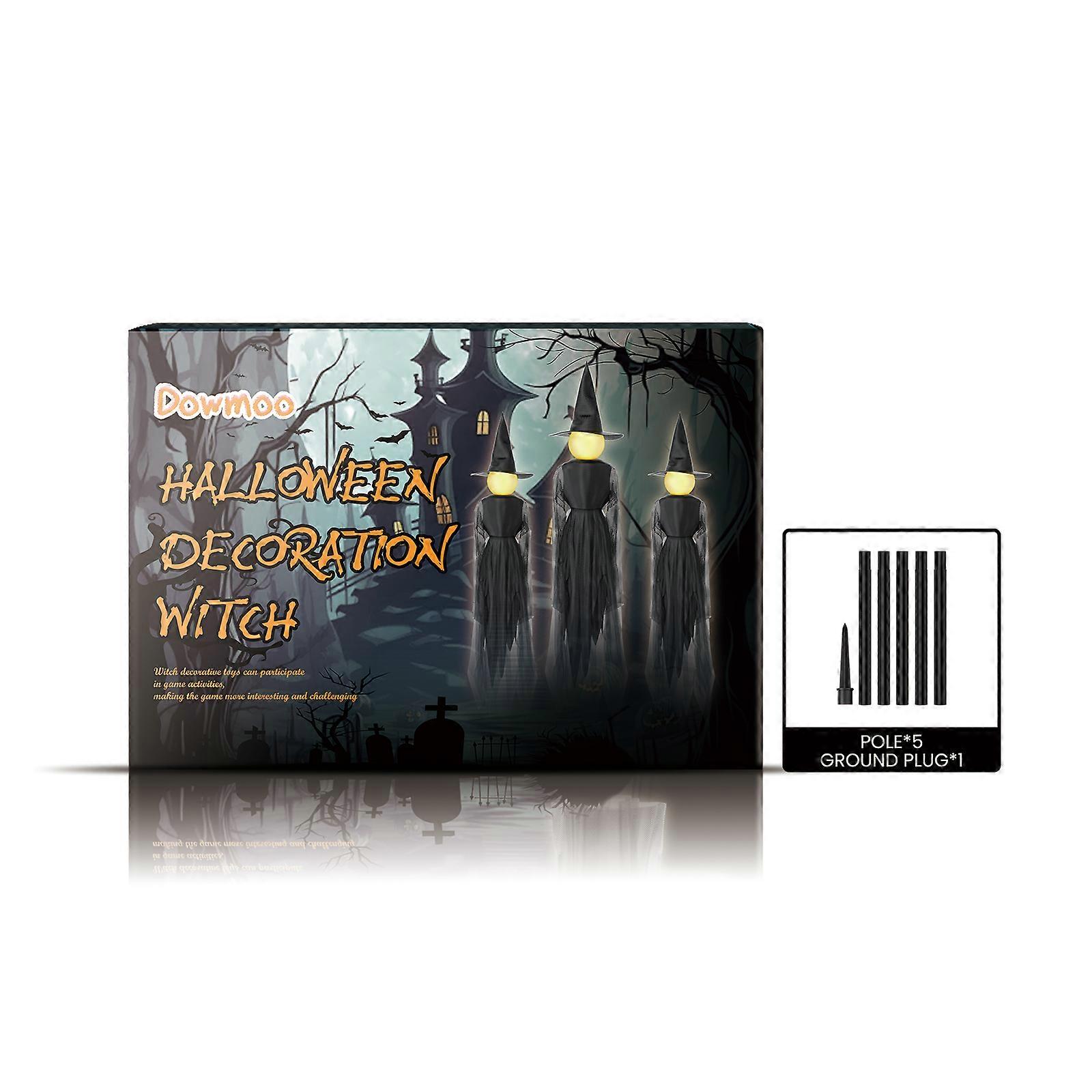 Spooky Light-Up Halloween Witch Decoration  Easy Setup, Durable & Creates Haunted Atmosphere