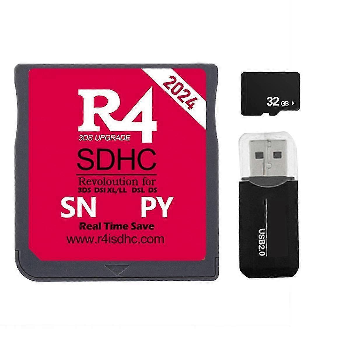 2024 R4 Card R4 Sdhc Adapter Flash Card 32g 300 In 1 For Dsl Xl/ll Secure Digital Memory Card B