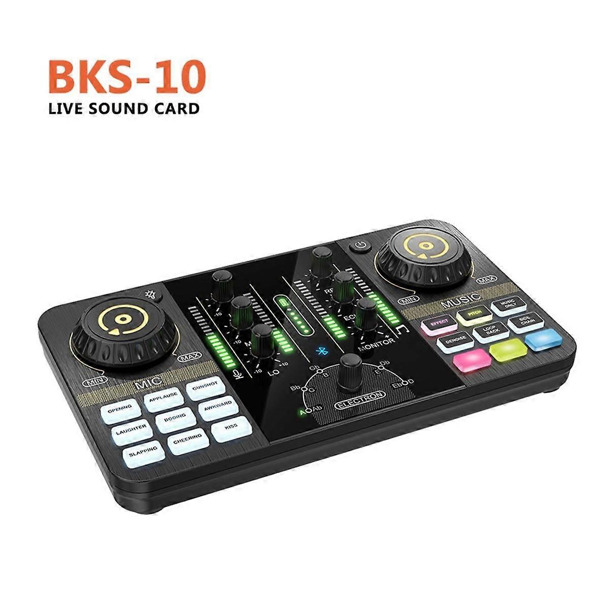 Professional Audio Mixer Podcast Microphone Sound Card Kit for Smartphone Laptop Computer Vlog Reco