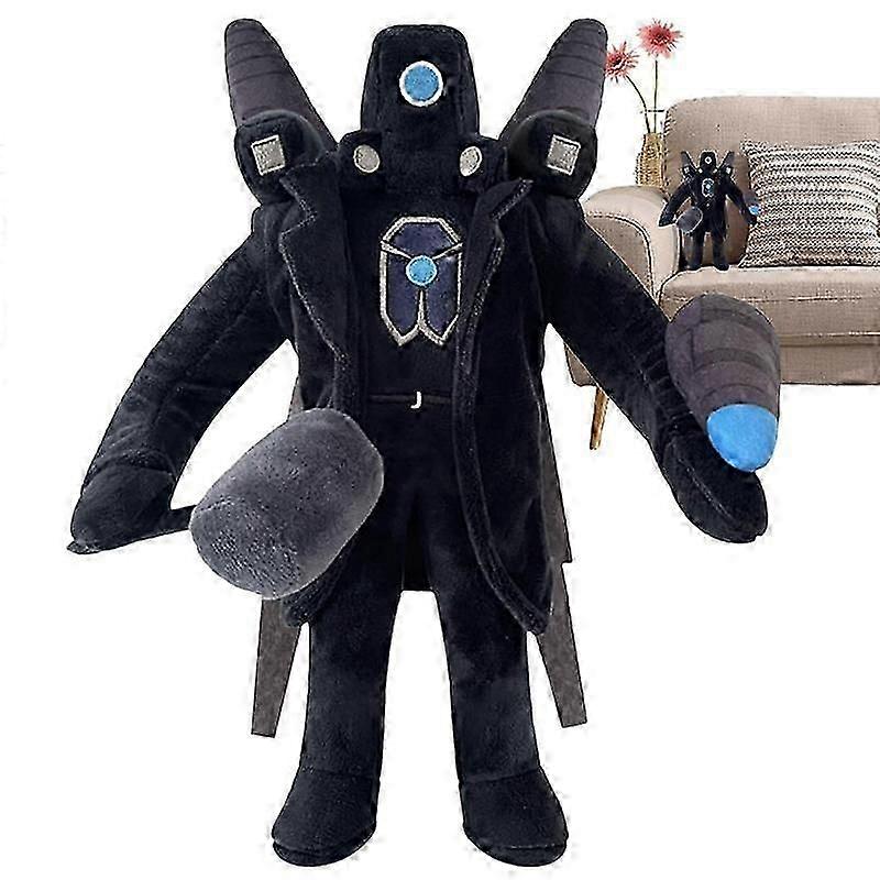 S Kibidi Toilet Plush Toy Anime Titan Monitor Man Plush Doll Funny Toilet Man Plushie Throw Pillow Kids Birthday Christmas Gifts