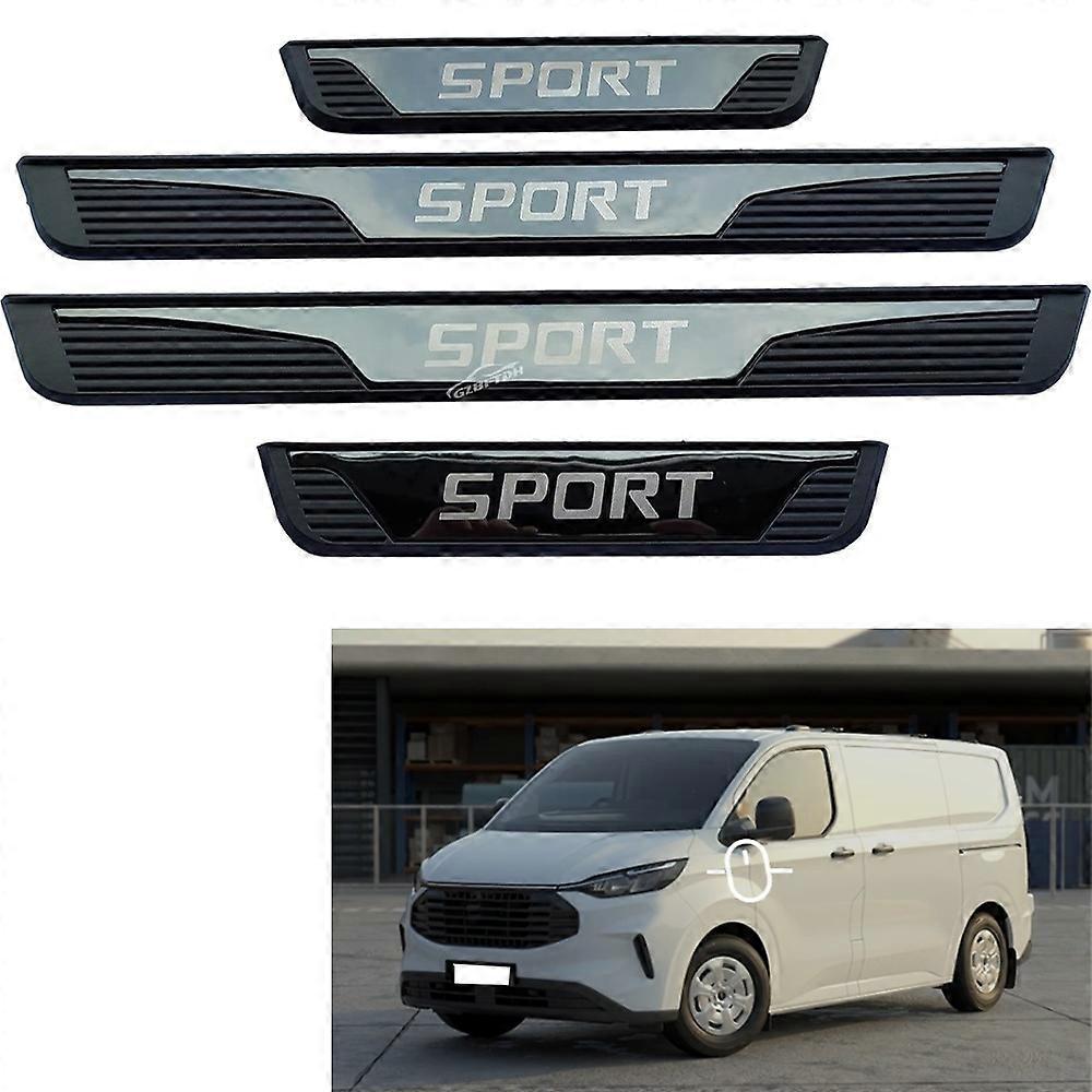 Door Sill Plate For Ford Transit Custom Trend 2024 2025 Car Accessories Kick Panels Guard Scuff 4Pcs
