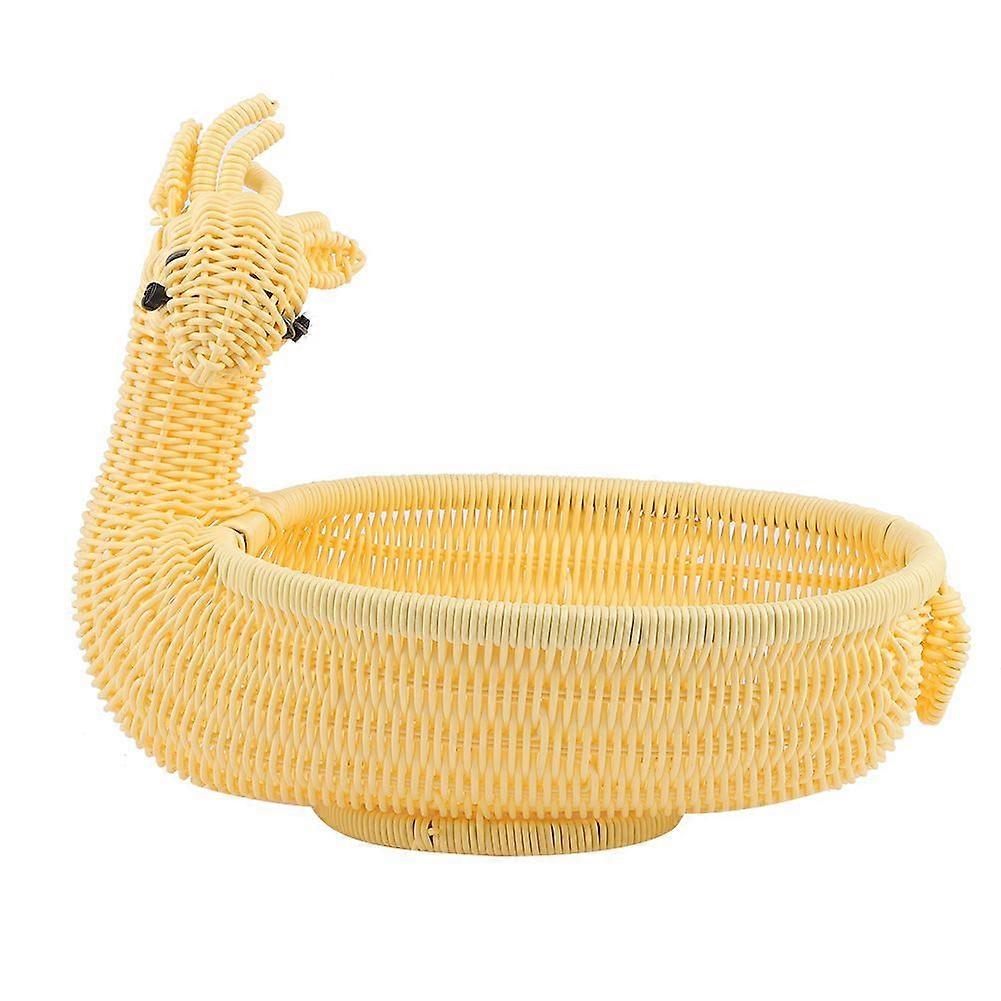 Deer Shape Handmade Bread Basket Craft Rattan Basket Bread Basket Baking Tool
