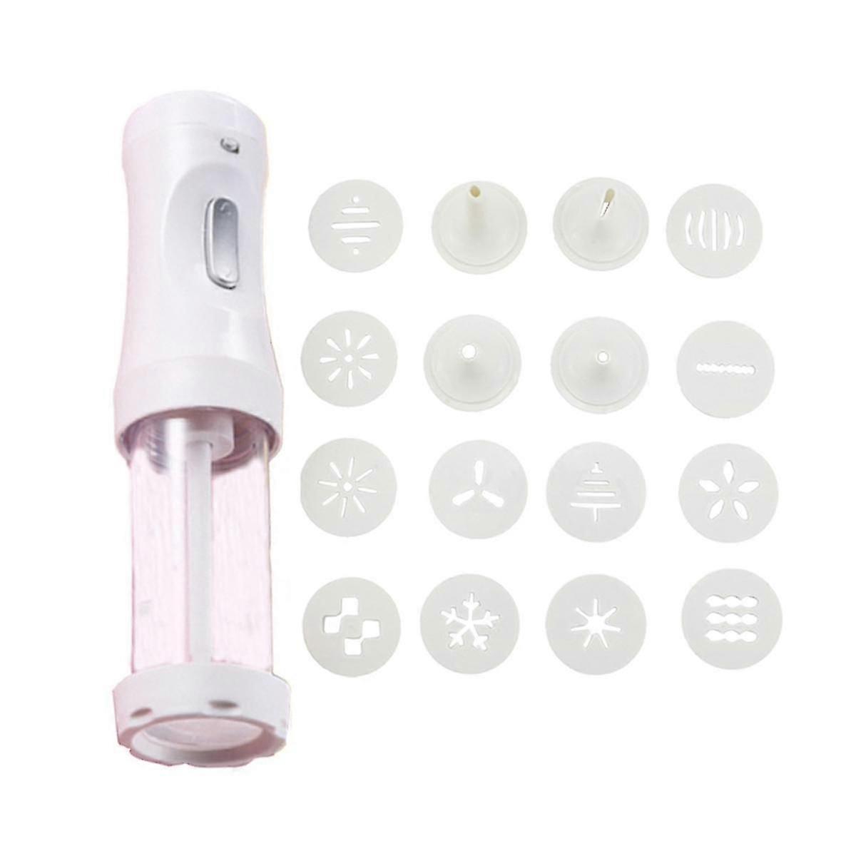 Electric Cookie Press Churros Maker with 12 Discs and 4 Icing Tips suitable for Cake DIY Tools Baking Access